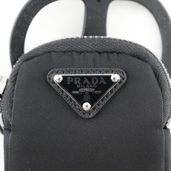 PRADA Smartphone holder with pouch Smartphone case 1ZT016 2DMJ NERO black ... - Picture 9 of 11